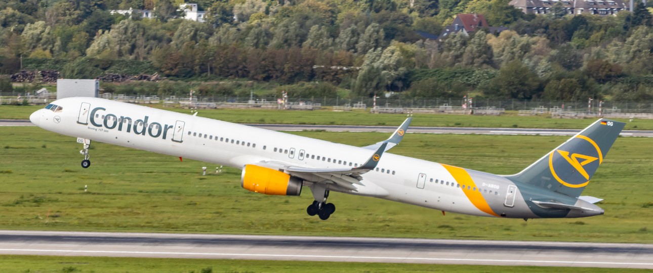 Die D-ABOG von Condor: 25 Jahre alte Boeing 757-300.