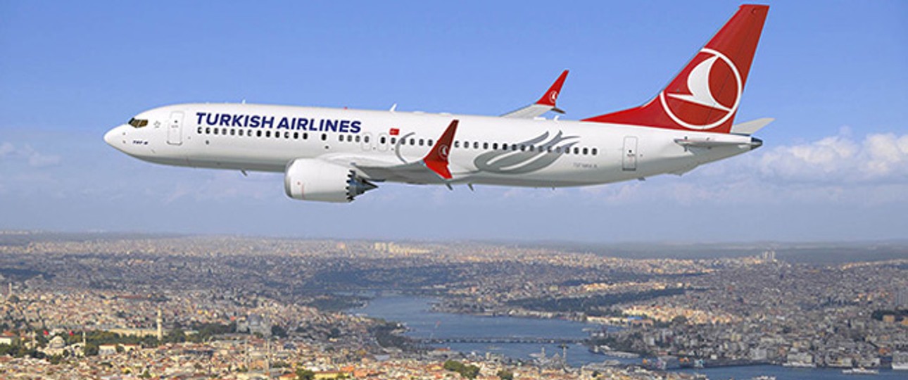 Visualisierung der Boeing 737 Max von Turkish Airlines: Auch im Anflug auf Deutschland.