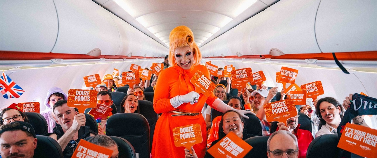 An Bord des Sonderflugs der Superfans zum Eurovision Song Contest 2025: Basel war für die Airline ein Glückstreffer.