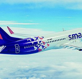 Der neue Name und die neue Bemalung der Flieger von Smartavia soll den Aufbruch ins digitale Zeitalter demonstrieren...