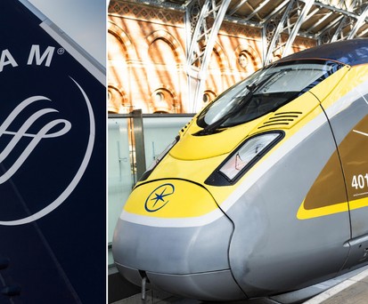 Skyteam-Heck und Eurostar-Zug: Arbeiten ab nächstem Jahr zusammen.