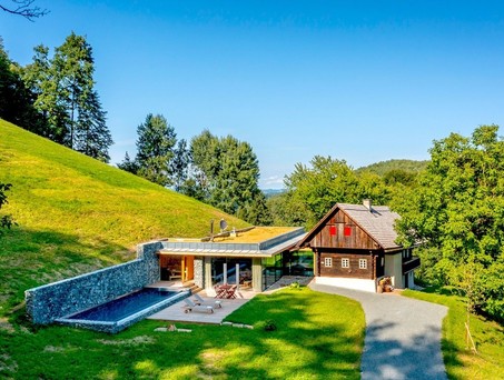 Aerial View des ganzen Retreats