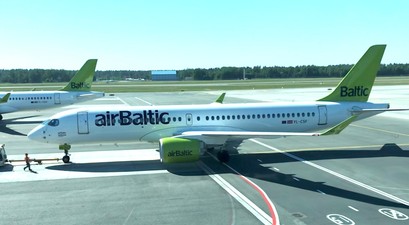 Airbus A220 von Air Baltic: Der Staat hilft der angeschlagenen Nationalairline.