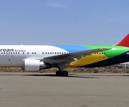 Boeing 767 von Eritrean: Sie darf nicht nach Europa.
