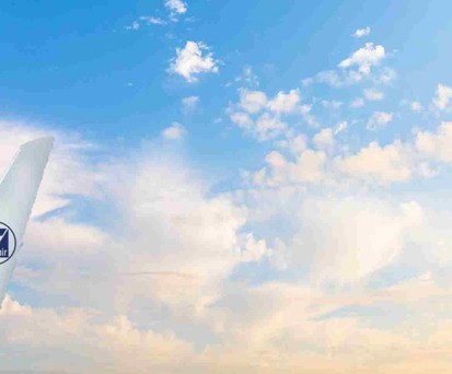 Winglet einer Fischer Boeing 737: Die Airline plant in diesem Jahr ihr erneutes Comeback.