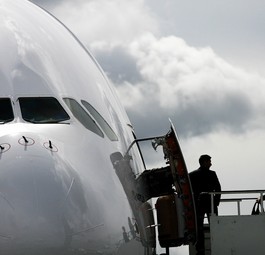 Einsteigen in den A380: Bei British Airways wieder ganz normal.
