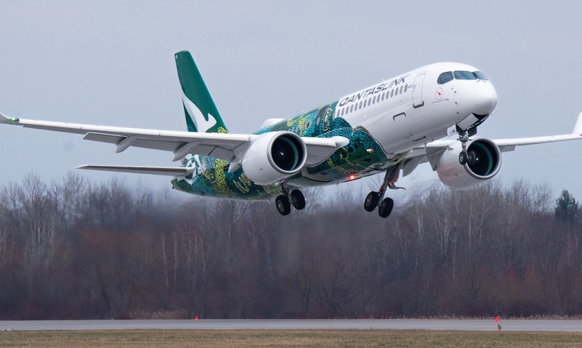 Der erste Airbus A220-300 von Qantas hebt in Montreal-Mirabel zum Erstflug ab: Der Jet ...