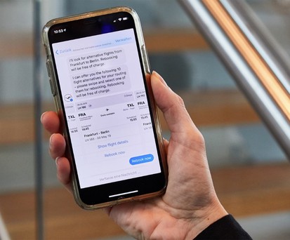 Lufthansa-Service im Facebook-Messenger: Soll etwa bei stornierten Flügen helfen.