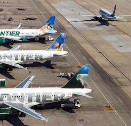 Flieger von Frontier: Die Airline will mehr Umsteigeverbindungen anbieten.