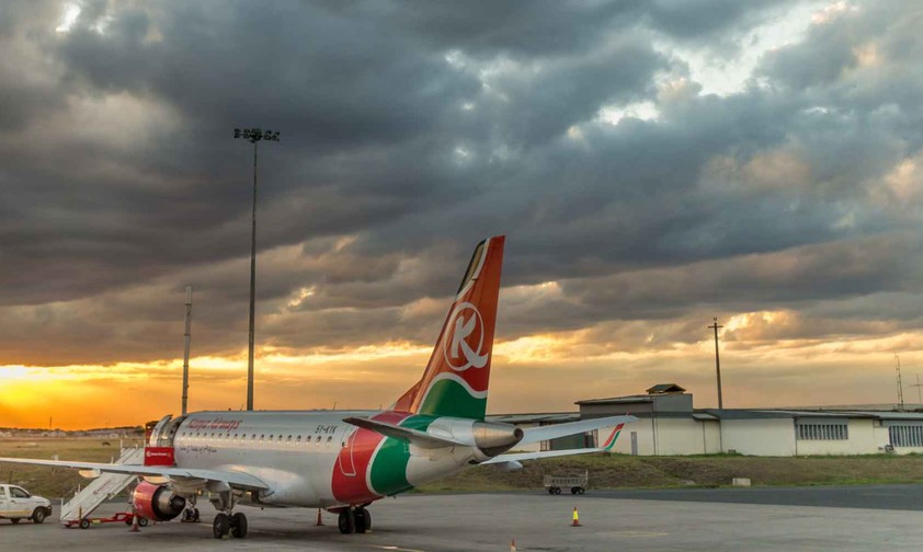 Eine Kenya-Airways-Maschine am Flughafen Nairobi: 92 Flugzeuge drohen die Behörden zwangszuversteigern.