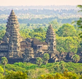 Kambodschas berühmte Tempelanlage Angkor Wat: Air Asia wird im Land aktiv.