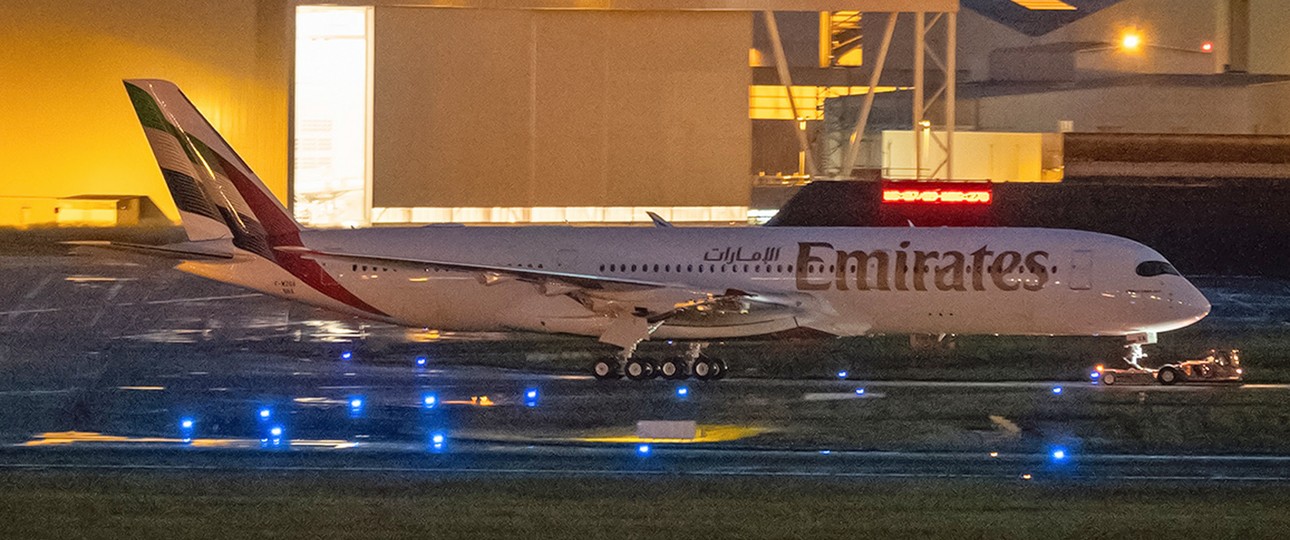Erster Emirates-A350: Mitte Dezember soll es losgehen.