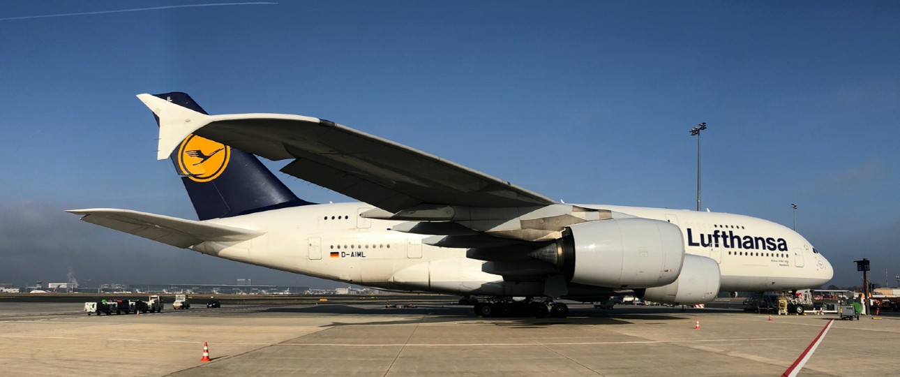 Airbus A380 von Lufthansa: Am Boden.