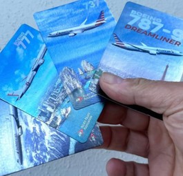 Sammelkarten für American Airlines: Von der Gewerkschaft in den Umlauf gebracht