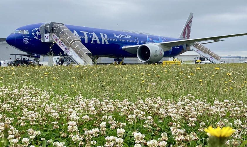 paris air show bilder qatar airways boeing 777 psg