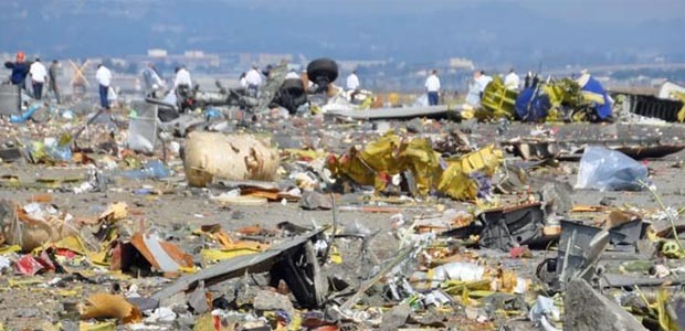 Trümmerfeld in San Francisco: Die Piloten tragen die größte Schuld.