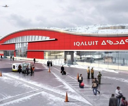 Visualisierungen zeigen, wie der Flughafen Iqaluit bald aussehen soll. So von der einen Seite, ...
