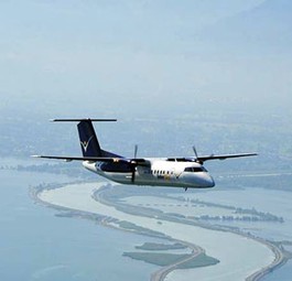 Flieger von Intersky: Die Airline gibt klein bei.