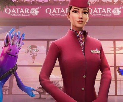 Sama: Die virtuelle Flugbegleiterin von Qatar Airways in Fortnite.