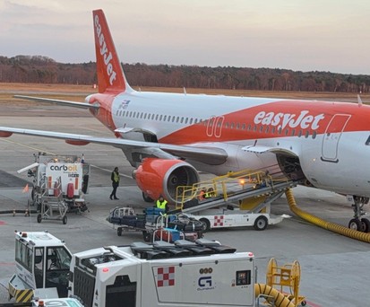 Airbus A320 von Easyjet: Das Flugzeug hatte nicht genug Piste. 