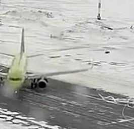 Airbus A320 dreht Pirouette auf dem Eis