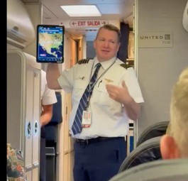 Pilot von United Airlines: Er erklärte das Wetter und scherzte.