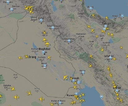 Iran und Irak: Etliche Airline meiden den Luftraum.