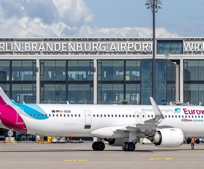 Eurowings Airbus A321 Neo am BER: Im Winter hat Eurowings elf Flugzeuge am BER.