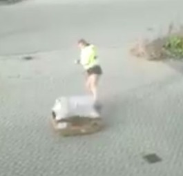Notrutsche in freier Wildbahn