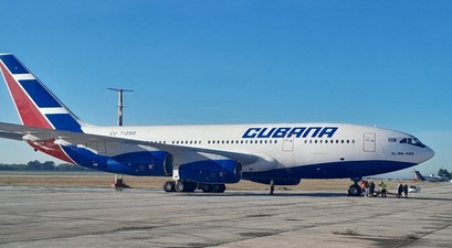Die llyushin Il 96-300 nach der Rückkehr in Havanna: In Russland gewartet.