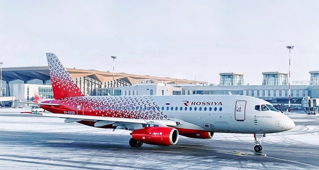Yakovlev Superjet 100 von Rossiya: Nicht zufrieden mit der Ersatzteilversorgung.