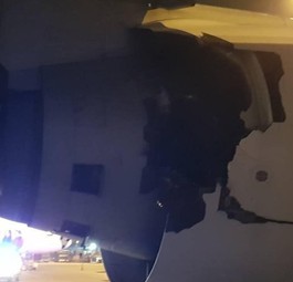 Im Triebwerk der Boeing 777 klaffte ein Loch