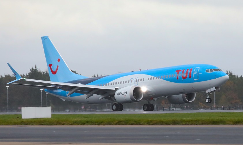 Boeing 737 Max von Tui: Derzeit geparkt.