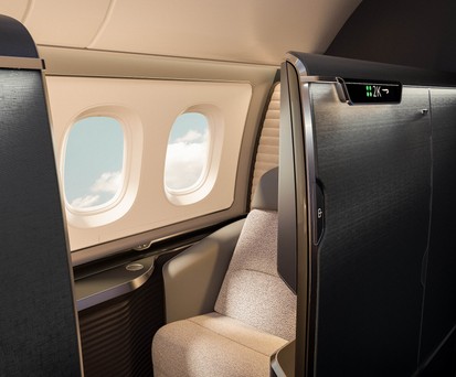 Der neue First-Class-Sitz von British Airways wird ab Mitte 2026 abheben.