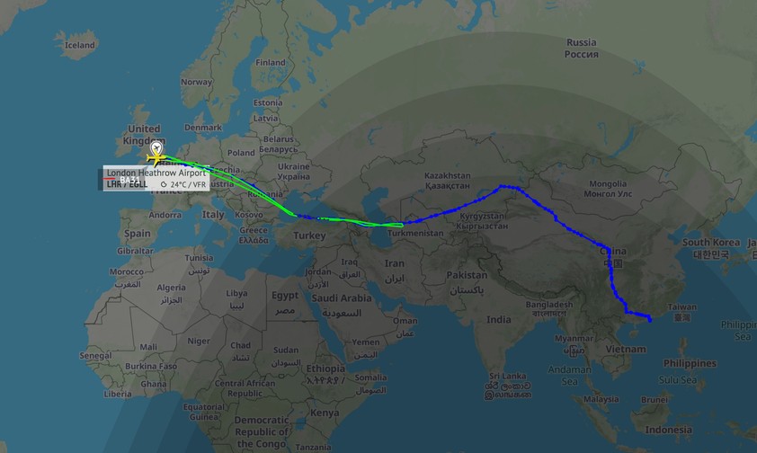 Flug BA31 vom Samstag: Nach halber Strecke umgekehrt.