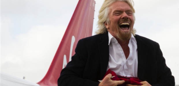 Richard Branson beim Start von Little Red: Wer zuletzt lacht...