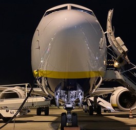 Boeing 737 von Ryanair: Zu früh losgefahren.