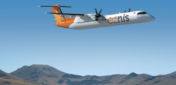 Bombardier Q400 in den Farben von Eznis: Neue Zeile.
