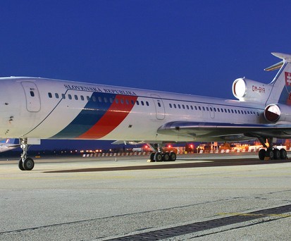 TU-154 OM-BYR: Einst ein Tauschobjekt Russlands für Tilgung von Schulden.