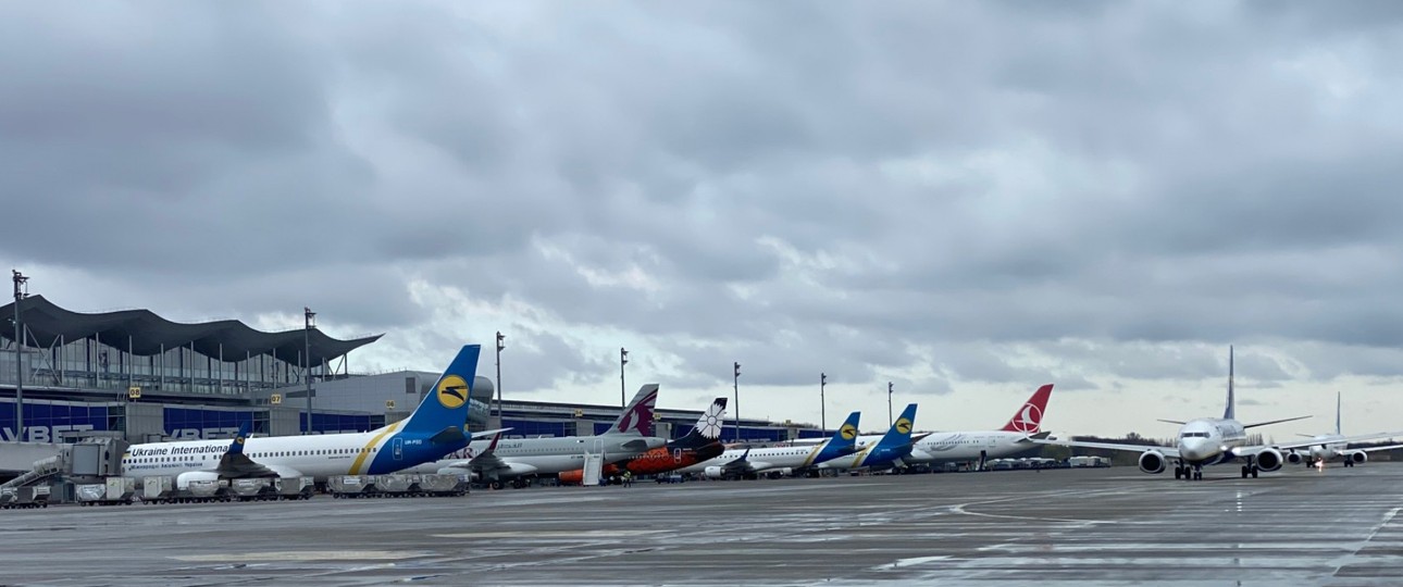 Internationaler Flughafen Kyjiw-Boryspil: So voll war der Airport vor dem Krieg.