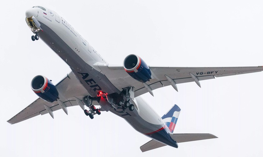Airbus A350 von Aeroflot: Nicht viel unterwegs.