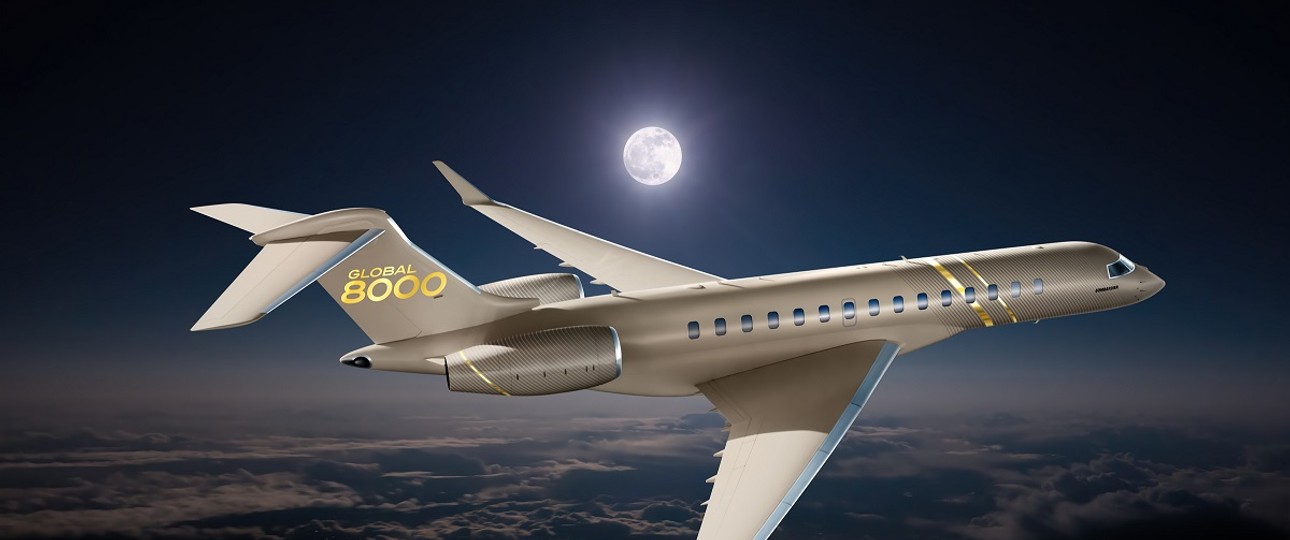 Die Global 8000 ist das neueste Modell von Bombardier. Der kanadische Hersteller streicht vor allem ihre Reichweite von 14.800 Kilometer hervor.