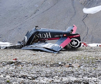 Wrack der abgestürzten Junkers Ju-52: Es gab strukturelle Schäden.