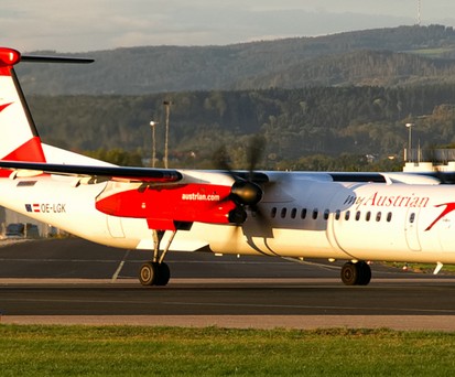 Dash 8 von Austrian Airlines: Die OE-LGK gehört zu den letzten acht verbliebenen Exemplaren.