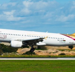 A320 von Libya: Das Land will wieder Flüge nach Europa anbieten.
