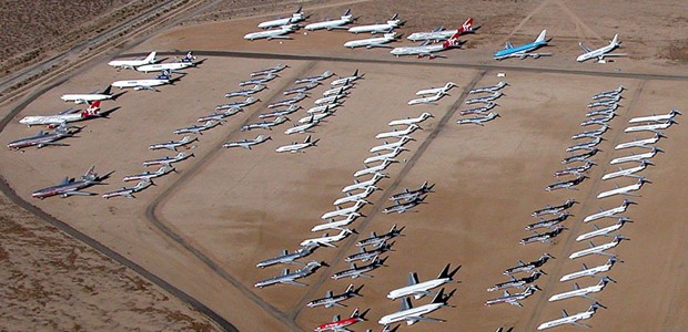 Mojave-Flugzeugfriedhof in Kalifornien: Lieber recyclen, fordern Experten.