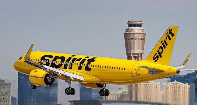 Flugzeug von Spirit Airlines: Wird keine Passagiere mehr fliegen.