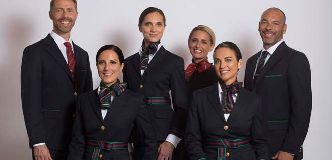 So präsentieren sich die Mitarbeiter von Alitalia künftig.