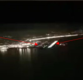 Zwei Pisten in Nizza: Eine ist deutlich heller beleuchtet als die andere.