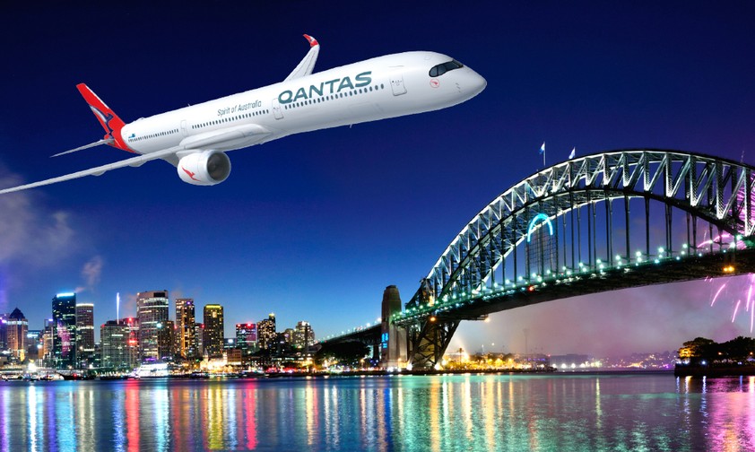 Airbus A350-1000 von Qantas über Sydney: Ab 2024 geplant.